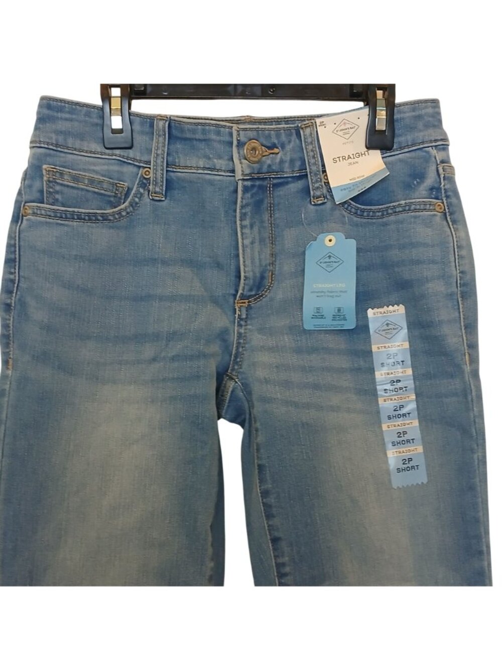 St. Johns Bay Straight Leg Womens Jeans 2P Short 26" Ins Denim New W/ Tags #I-8 - Picture 12 of 16